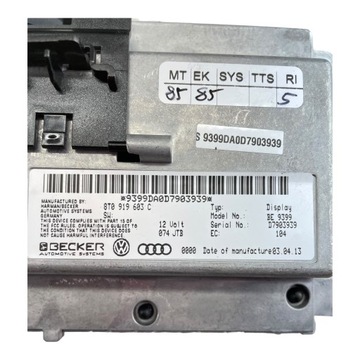 AUDI A4 B8 A5 8T DISPLEJ JEDNOTKA DESKY NAVIGACE 8T0919603C