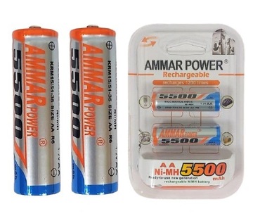 AKUMULATORKI BATERIE BATERIA AA 5500mAh R6 2szt