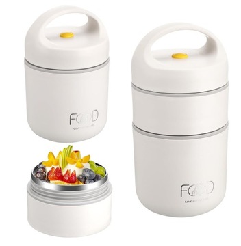 LUNCHBOX POJEMNIK OBIADOWY TERMOS NA ŻYWNOŚĆ ZUPĘ STALOWY 680ml