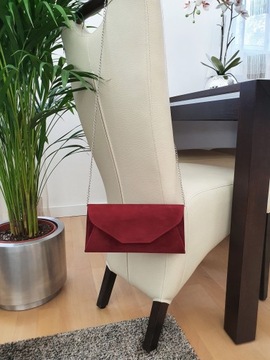 Женский замшевый формальный клатч ELISE, бордовый