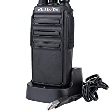 Рация Retevis RT24 с 6-контактным зарядным устройством, профессиональная радиостанция PMR446