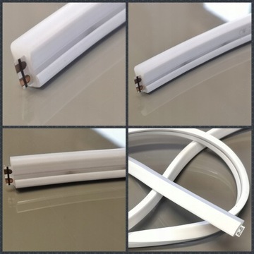 Неоновый светодиод FLEX 8x16мм 12В ТЕПЛЫЙ БЕЛЫЙ 1м