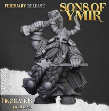 Ancient Dwarf Forge and Great Dwarf Runemaster Highlands Miniatures