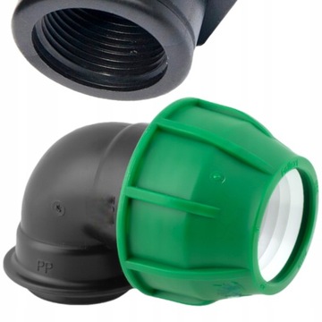 KOLANO KOLANKO SKRĘCANE ŁĄCZNIK do łączenia RURY WĘŻA 40mm PE Fi GW 40x5/4