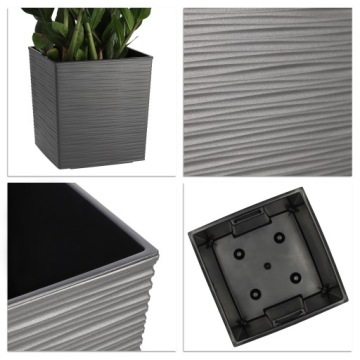 КРЫШКА ДЛЯ ЦВЕТОЧНОГО ВАЗОНА СО ВСТАВКОЙ, СЕРАЯ, 40 см