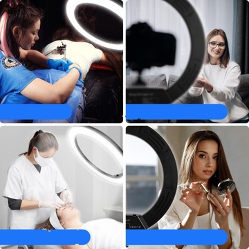 RING Светодиодная кольцевая лампа для селфи RGB + белый 56см 240Вт Макияж XXXL