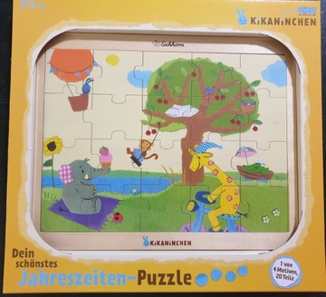 Kikaninchen Drewniane Puzzle PORY ROKU LATO