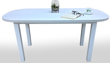 MASYWNY STÓŁ DO SALONU ROZKŁADANY 80x160/200 BIAŁY