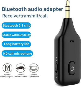 3,5-мм Aux Bluetooth-приемник-передатчик 2 в 1 беспроводном стереоаудио
