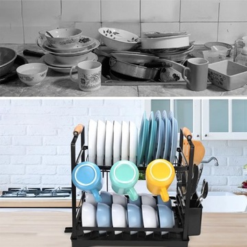 ДРЕНАЖ ДЛЯ СУШКИ ПОСУДЫ С ДВУХУРОВНЕВЫМ СЛИВОМ