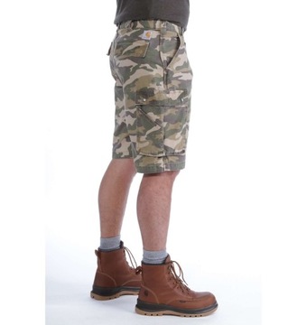 Шорты Carhartt Rugged Short Cargo с камуфляжным принтом цвета хаки