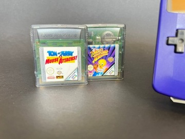 Цветная консоль Nintendo Game Boy + 2 оригинальные игры