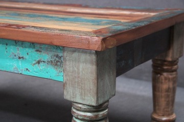 Деревянный журнальный столик BENCH из массива мелиорированного дерева, цветной FABLE BGM24