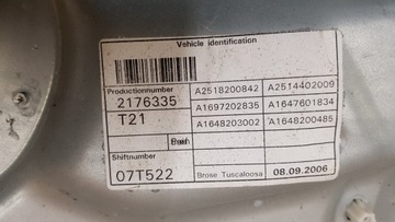 MECHANIZMUS OKNO PŘEDNÍ PRAVÝ MERCEDES W164