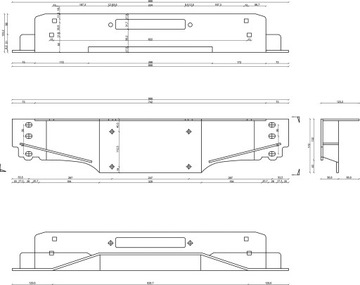 ПРЕМИУМ Монтажная пластина для лебедки DWM 12000-13000, складная 4х4 DRAGON WINCH
