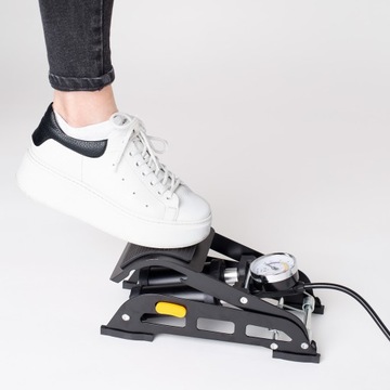 АВТОМОБИЛЬНЫЙ НОЖНОЙ НАСОС, ДВУХПОРШНЕВЫЙ, ПРОЧНЫЙ, С МАНОМЕТРОМ ДЛЯ ВЕЛОСИПЕДОВ