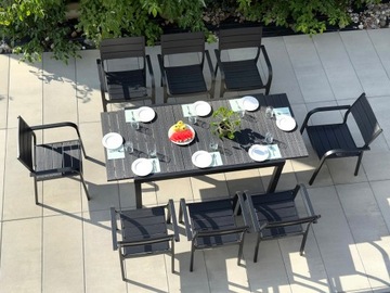 Комплект мебели РАЗДВИЖНОЙ СТОЛ 8+1 ПАНЕЛЬ 150-200 см