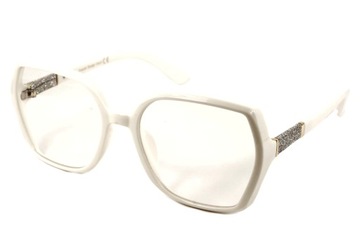 DAMSKIE BIAŁE OKULARY ANTYREFLEKSYJNE ELEGANCKIE