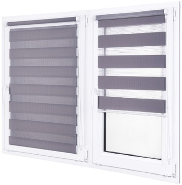Roleta Dzień Noc na wymiar z napinaczem 61x215 cm