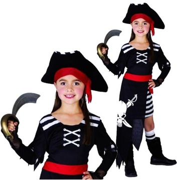 Strój PIRATKI PIRATKA dla dziewczynki 120/130cm