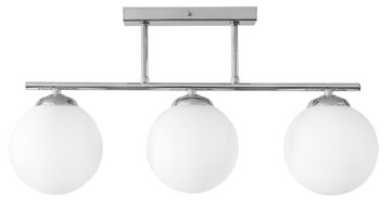 СОВРЕМЕННАЯ ПОТОЛОЧНАЯ ЛЮСТРА ПОДВЕСНОЙ СВЕТИЛЬНИК ХРОМ БЕЛЫЕ ШАРИКИ LOFT LED