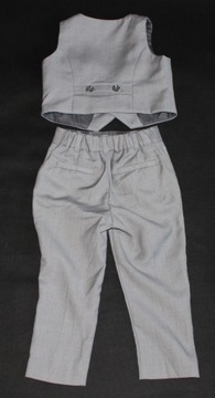 СЕРЫЙ ЖИЛЕТ + БРЮКИ, РАЗМЕР 80