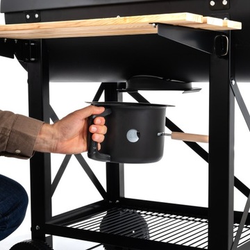 САДОВЫЙ УГОЛЬНЫЙ ГРИЛЬ С КРЫШКОЙ, ЗАКРЫТЫЙ, ПОРТАТИВНЫЙ НАСТОЛЬНЫЙ, БОЧКА BBQ PRO