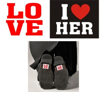 Naklejki na buty Love- 4 szt