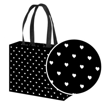 Сумка-ПОКУПКА BAGS черная HEARTS 34x10x25 см маленькая сумка 8л многоразовая