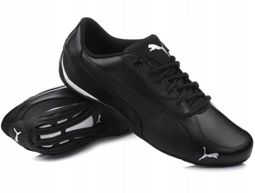 Męskie czarne buty sportowe PUMA DRIFT CAT 5 CORE skórzane sneakersy r. 42