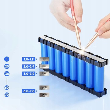 МИНИ-АППАРАТ ДЛЯ ТОЧЕЧНОЙ СВАРКИ НИКЕЛЕВОГО ЛИСТА, 7500 мАч, 70 передач, POWERBANK