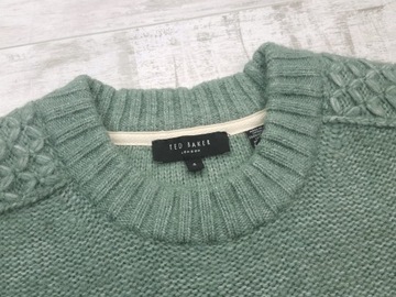 TED BAKER BROKHOL MĘSKI SWETER CIEPŁY ZIELONY r. L