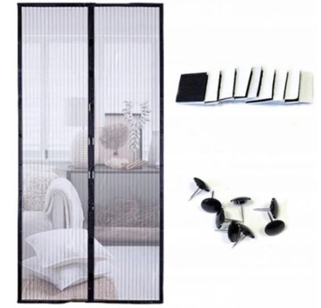 МОСКИТНАЯ СЕТКА ДЛЯ БАЛКОННЫХ ДВЕРЕЙ, МАГНИТНАЯ ДВЕРЬ С СИЛЬНЫМ МАГНИТОМ, 210х100