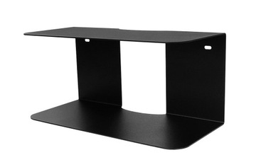 ДВОЙНАЯ ПОДВЕСНАЯ ПОЛКА LOFT, ЧЕРНЫЙ МЕТАЛЛ, 35 СМ, ТВЕРДЫЙ ФРЕЗЕРНЫЙ ДЕКОДЕР