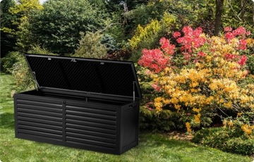 САДОВЫЙ ЯЩИК для террасы 390Л СИДЕНЬЕ до 200кг * БОЛЬШОЙ * ПРОЧНЫЙ * ВМЕСТИМОСТЬ