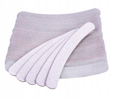 50 sztuk Pilnik do paznokci BANAN zebra 180/240 manicure pedicure