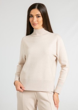 Sweter Piaskowy ze Stójką Gerry Weber R.46