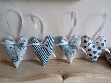 КУЛОНЫ «СЕРДЕЧКИ» из ХЛОПКА комплект из 4 шт.