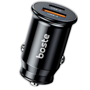 АВТОМОБИЛЬНОЕ ЗАРЯДНОЕ УСТРОЙСТВО BOSTE FAST POWER USB-A USB-C 45 Вт УНИВЕРСАЛЬНОЕ QC PD
