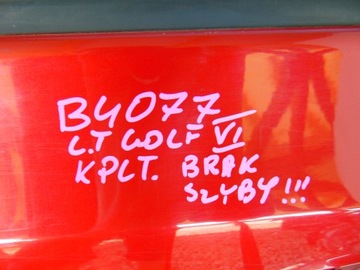 DVEŘE LEVÉ LEVÝ ZADNÍ VW GOLF VI HB 5D BARVA LA3S