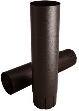 Rura spustowa Flamingo BUDMAT 90mm - 1m brązowa