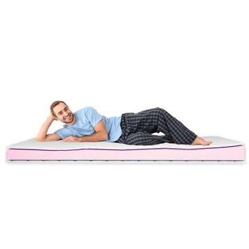 Materac Luna 80x200 piankowy 10 cm wygodny pikowany pokrowiec średniotwardy