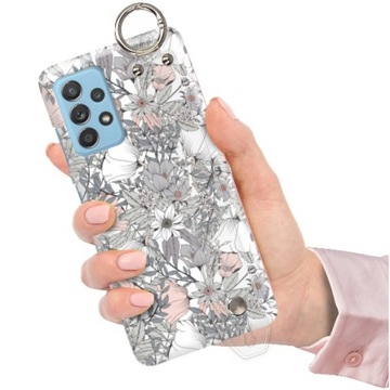 ETUI z PASKIEM do SAMSUNG A33 5G Kwiaty Top Wzory