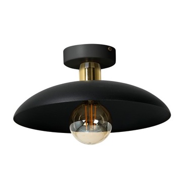 PLAFON LAMPA SUFITOWA OKRĄGŁY KLOSZ LOFT E27 METAL