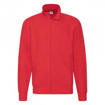 Bluza męska lekka Sweat Jacket FruitLoom CzerwonyL