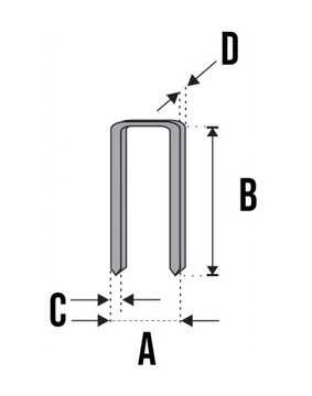 DEDRA Zszywki stolarskie PANSAM GA18 typ 90, 21mm 2500 sztuk A536121