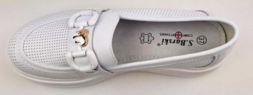 BARSKI Полусапожки белые кожаные ажурные LR720 р. 39