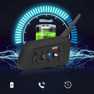 НАУШНИКИ EJEAS V6 PRO BLUETOOTH 5.0 ДЛЯ МОТОЦИКЛА ИНТЕРКОМ 1200M 2 ШТ.