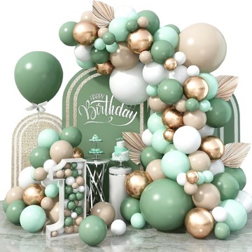 GIRLANDA BALONOWA 117szt NA WESELE URODZINY CHRZEST BALONY LATEKSOWE