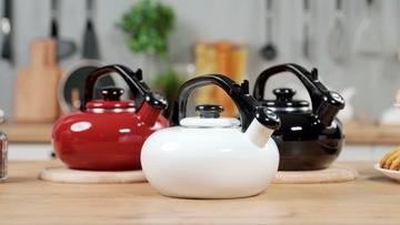 FORCHETTO Чайник эмалированный 2,5 см, красный, ИНДУКЦИЯ